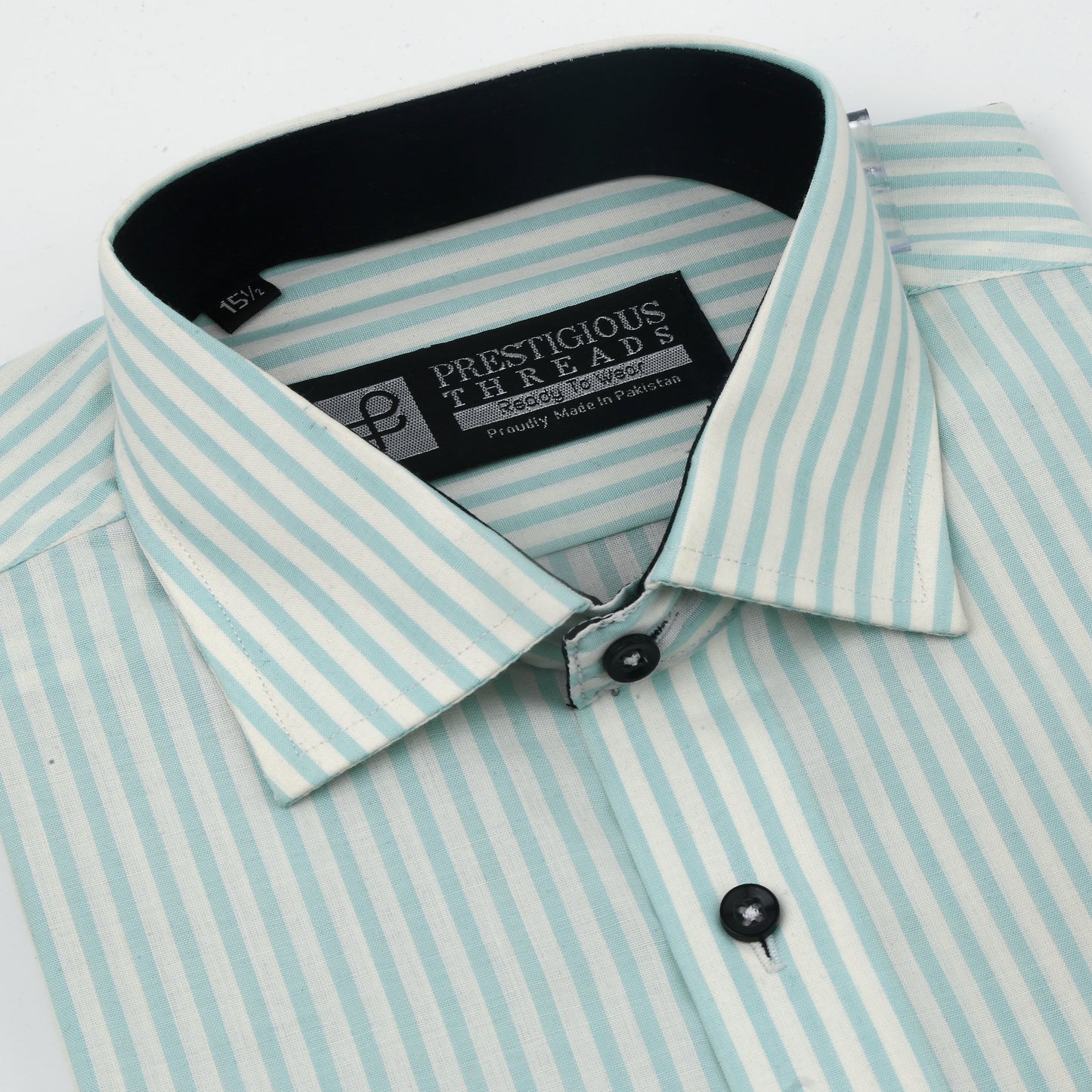 Sea Green & White Bengal Stripes