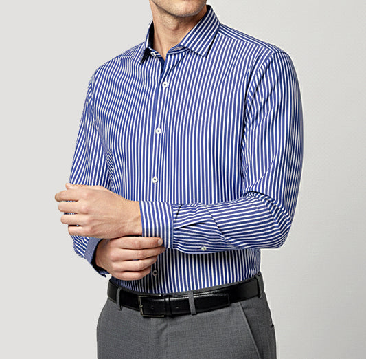 White & Blue Bengal Stripes