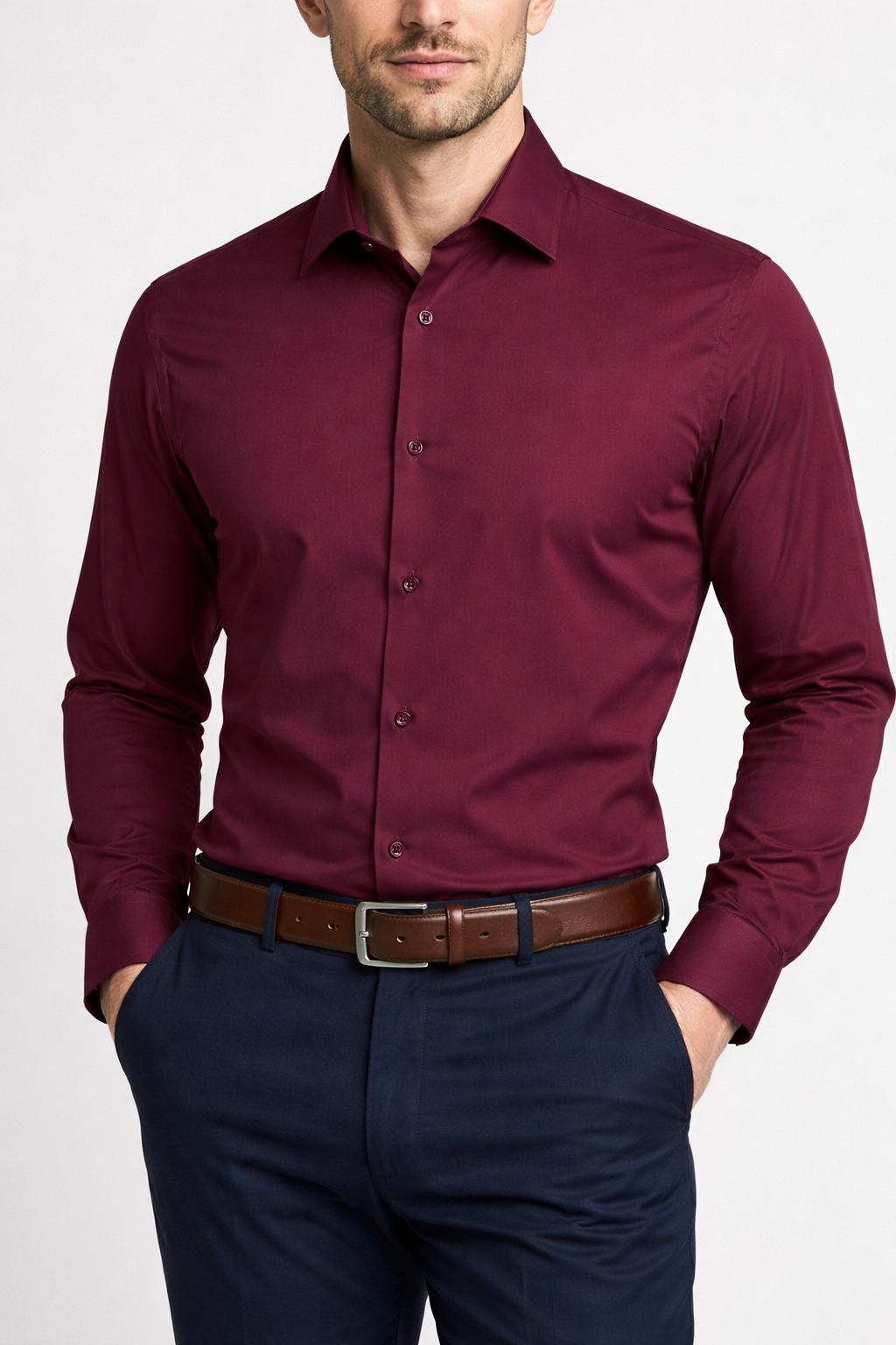 Dark Maroon In Rich Cotton
