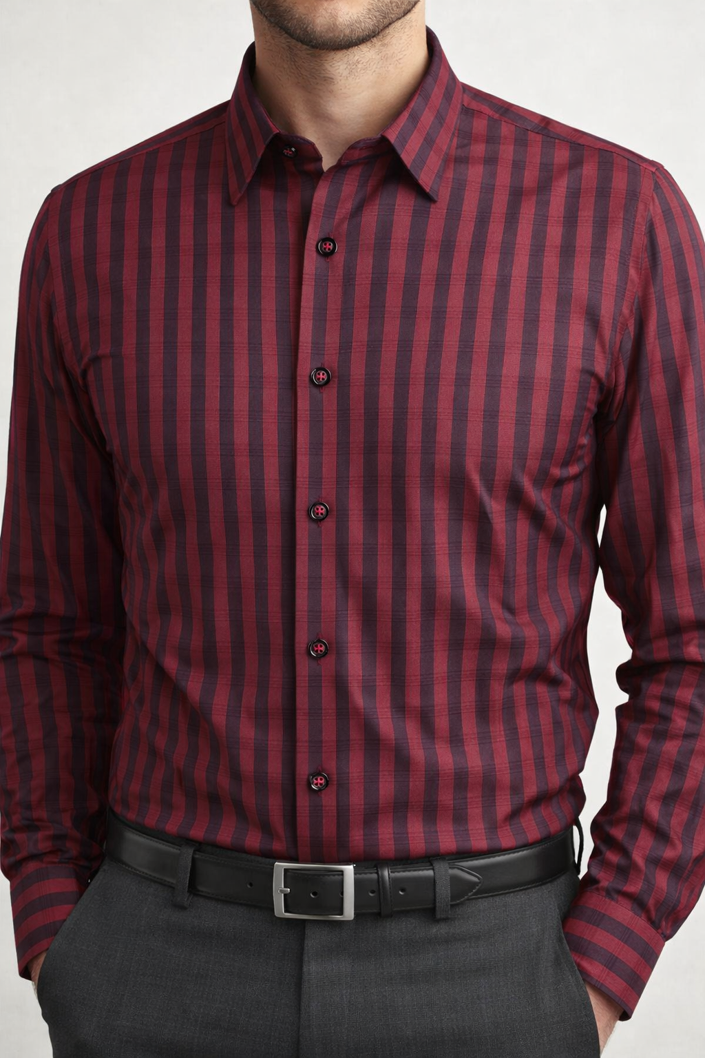 Maroon & Black Stripes