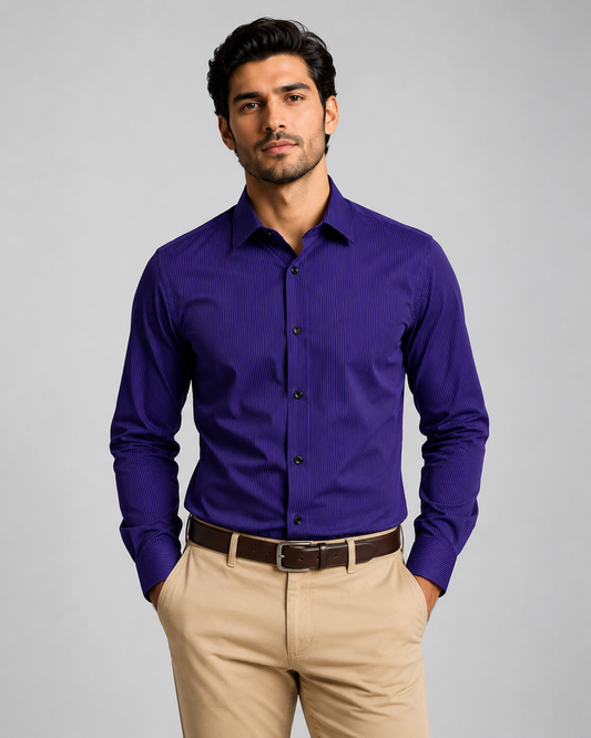 Purple In Pinstripes
