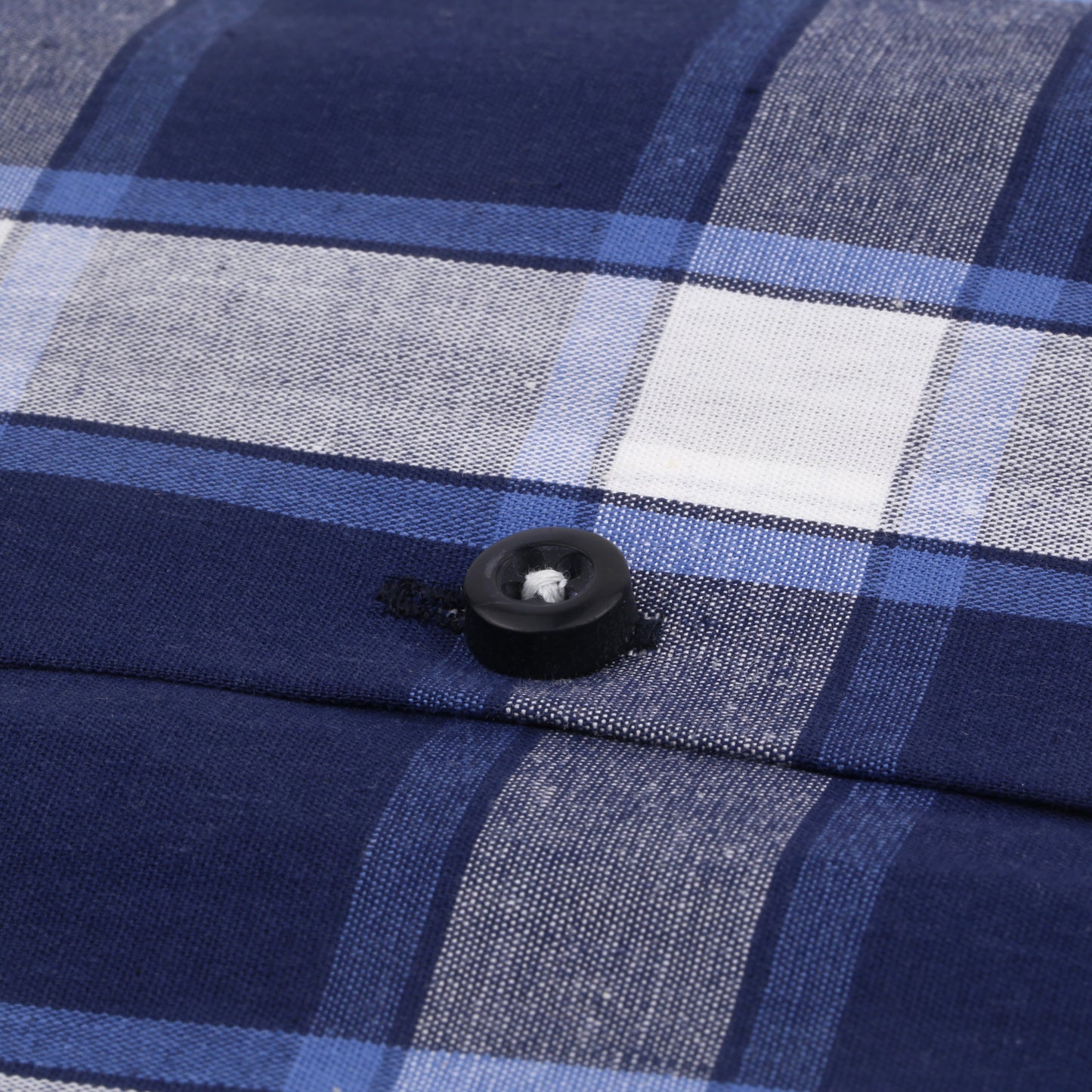 White & Blue Plaid Checks