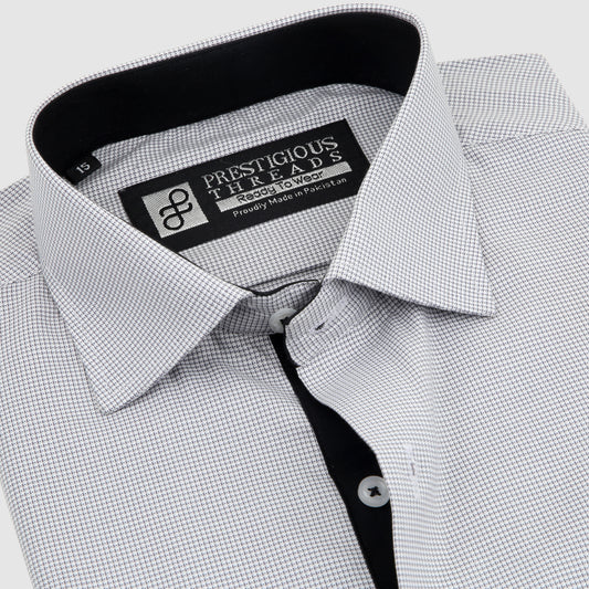 White & Grey Textured