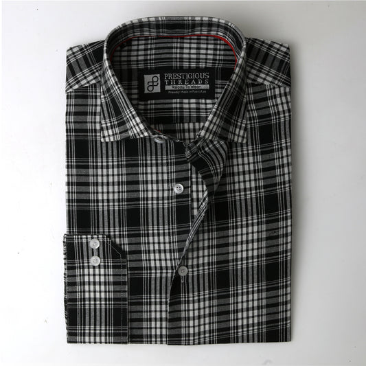 Black & White Plaid Checks