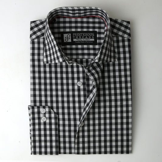 White & Black Gingham Checks