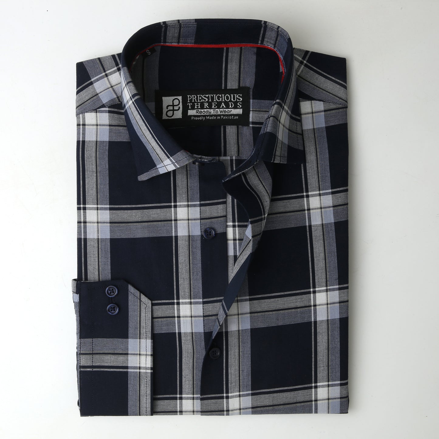 Navy & Grey Tartan Checks