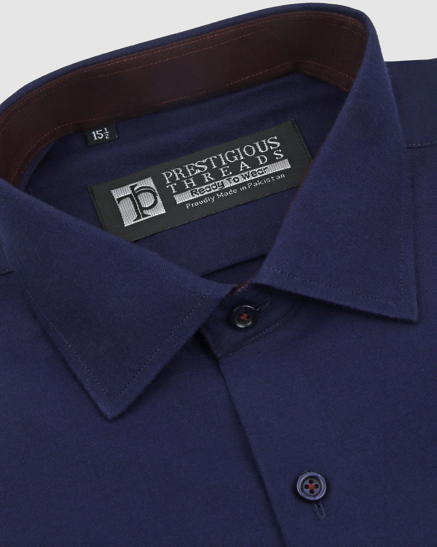 Navy Blue In Chambray Cotton