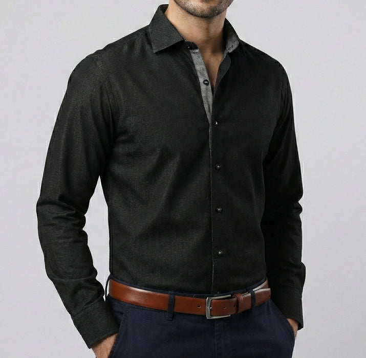 Charcoal Denim in Mercerized Finish