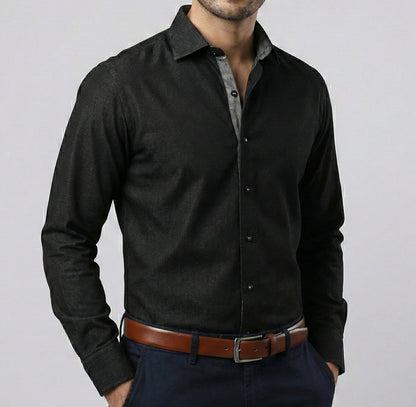 Charcoal Denim in Mercerized Finish