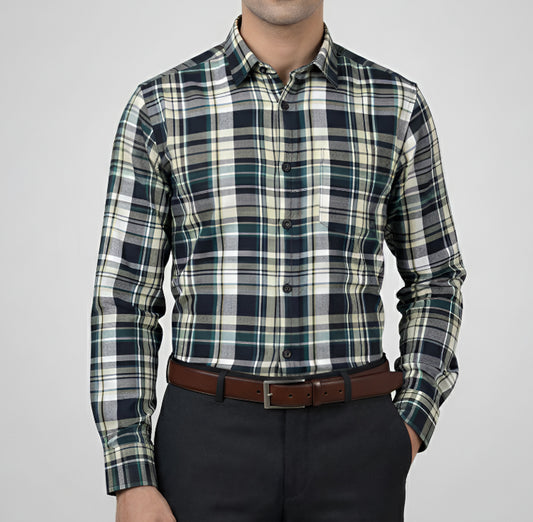 Green Multi Color Checks