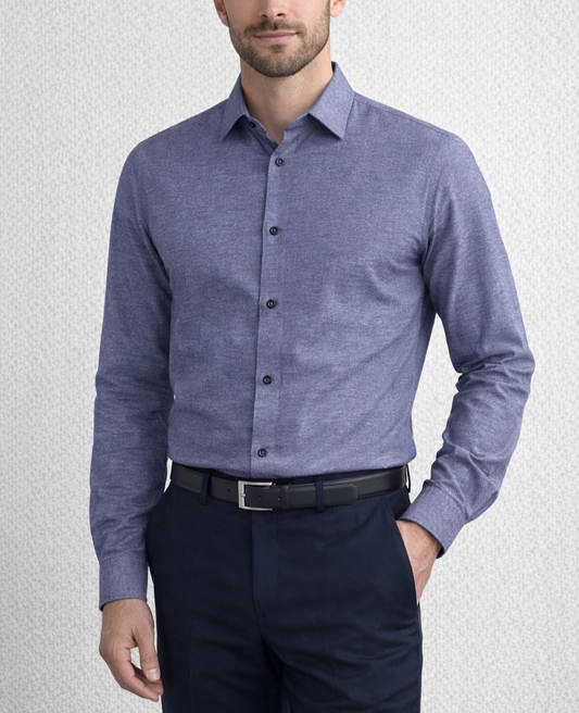 Blueish Grey In Chambray Cotton