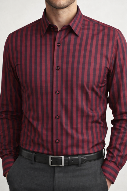 Maroon & Black Stripes
