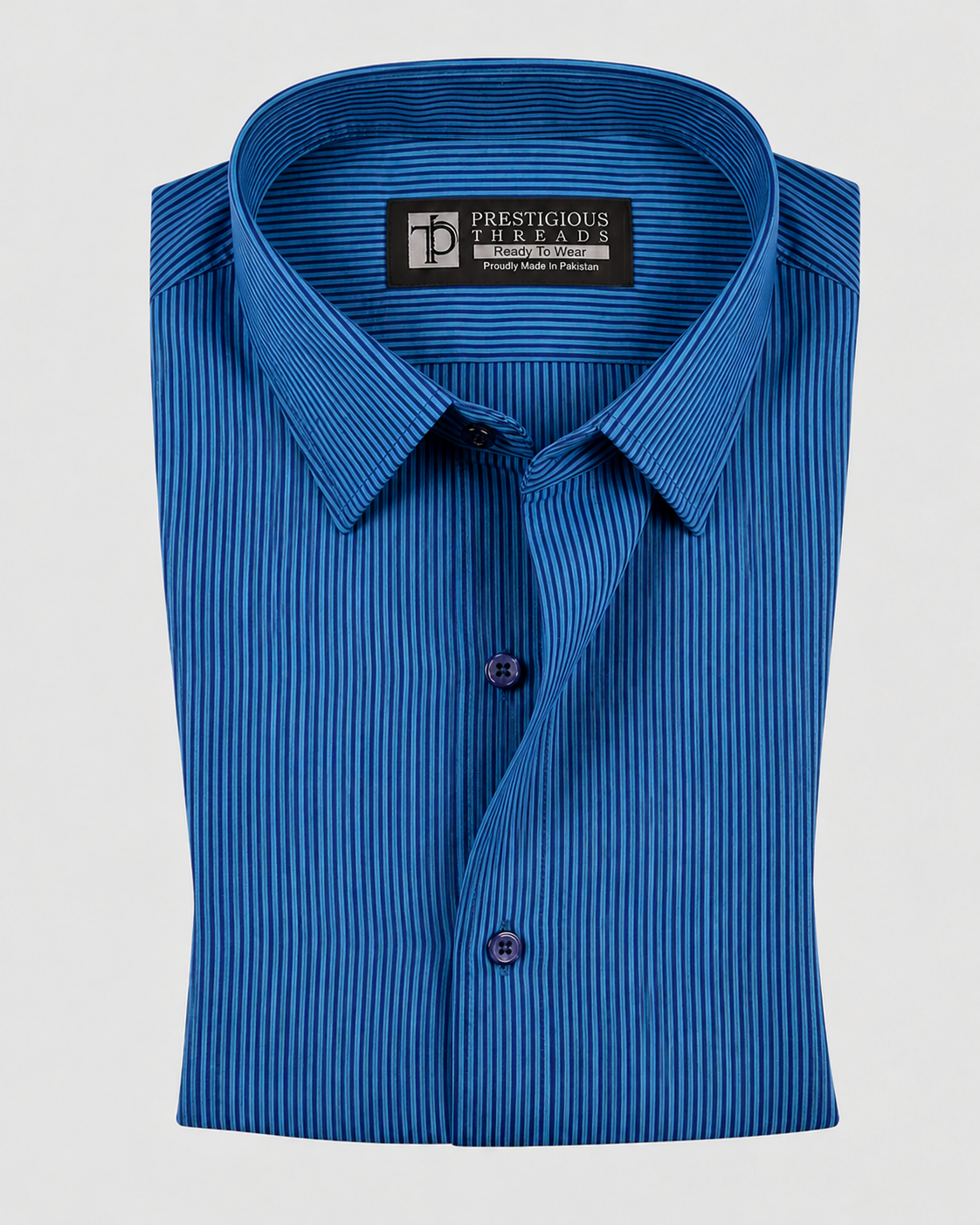 Aqua Blue Pinstripes