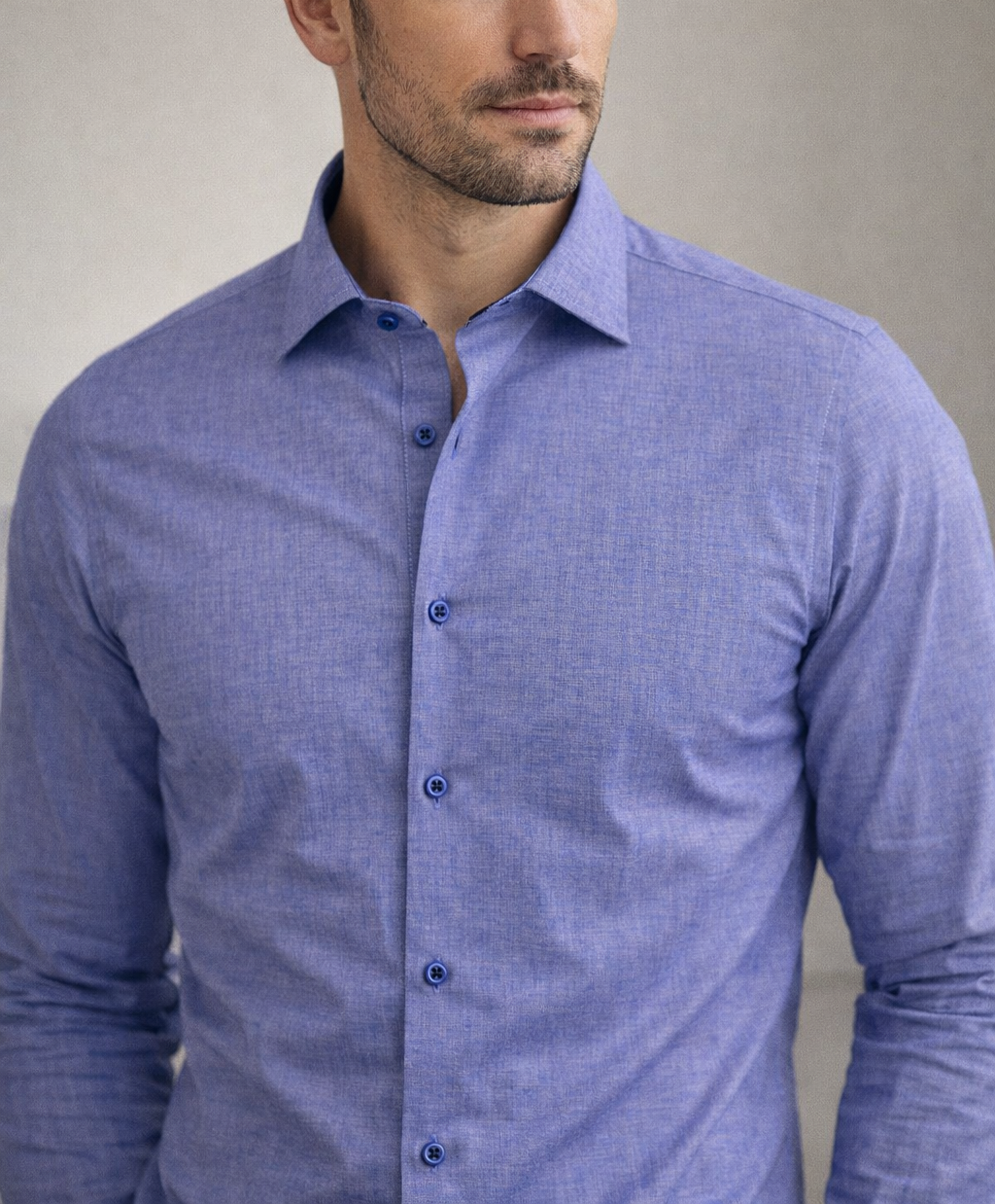 Light Blue In Italian Cotton