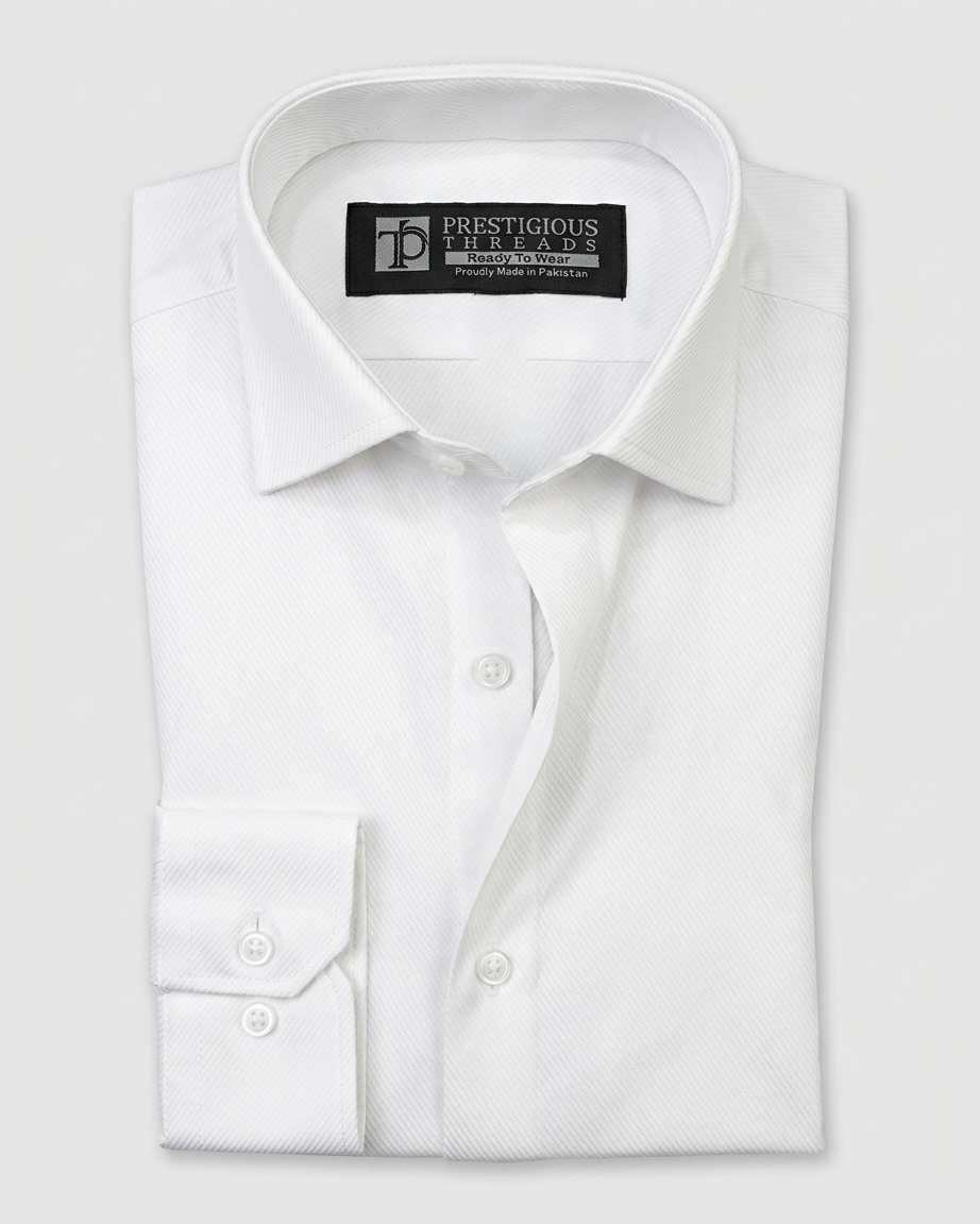 Luxury White In Twill Fabric