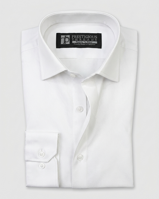 Luxury White In Twill Fabric