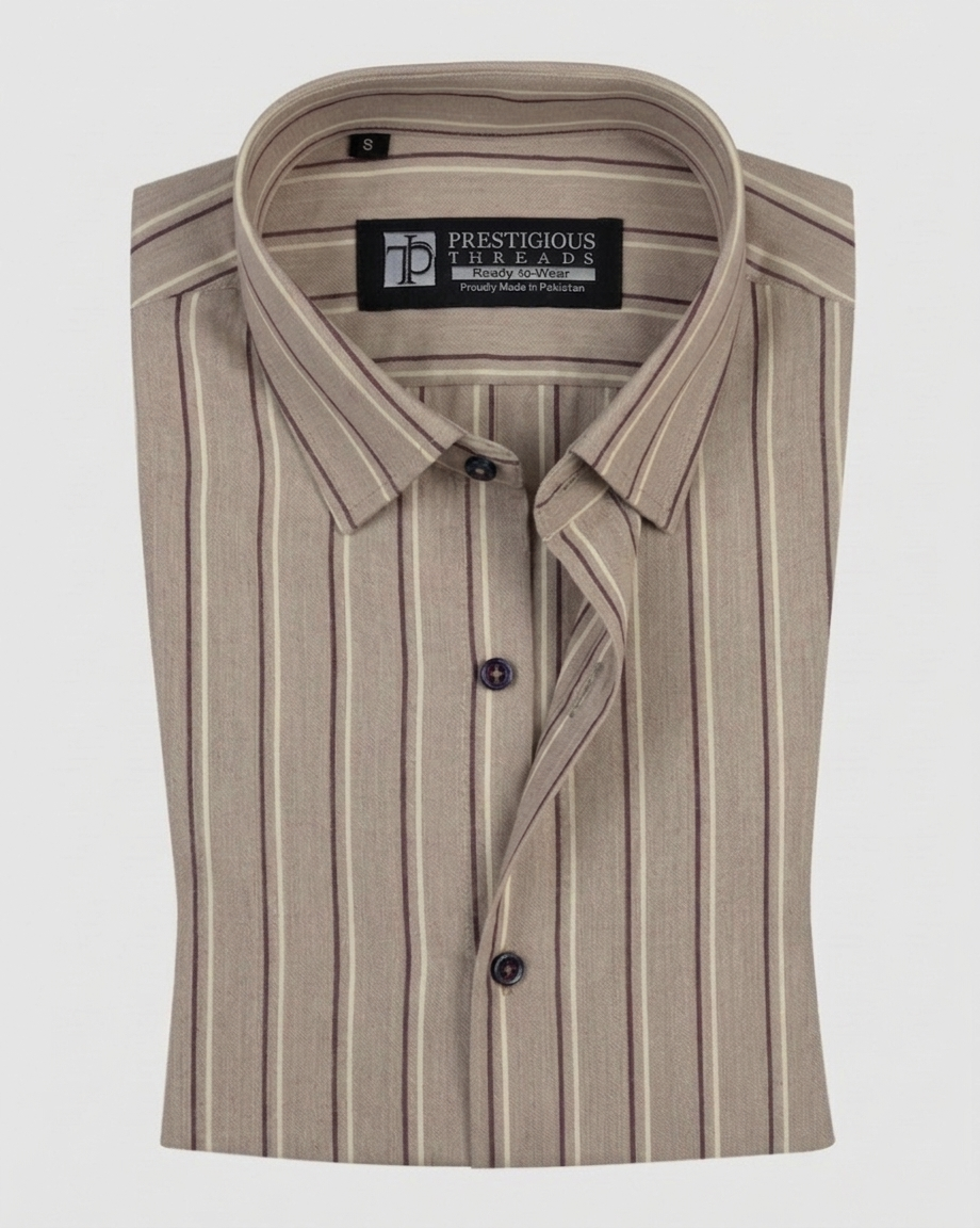 Light Brown Multi Stripes