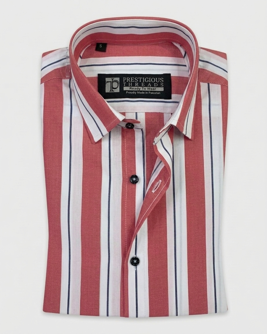 White Broad Stripes