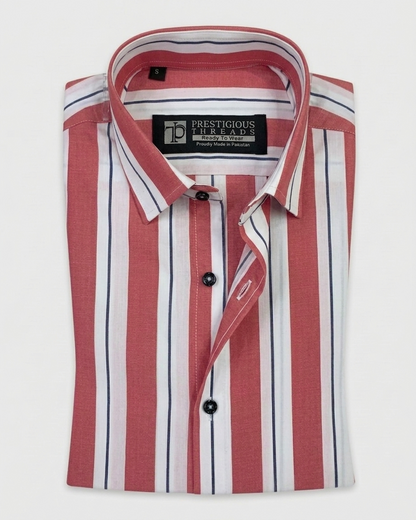 White Broad Stripes