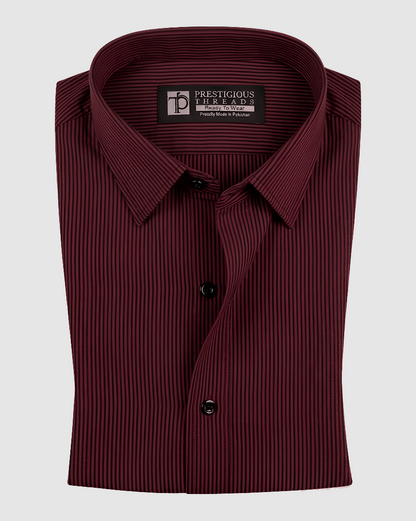 Maroon Pinstripes