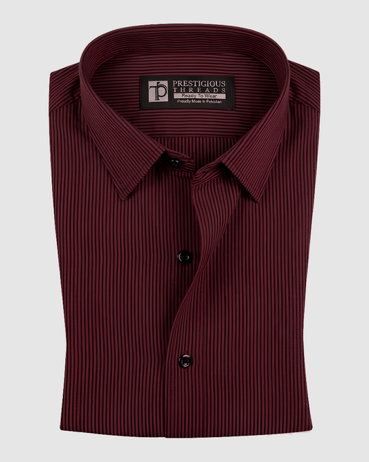 Maroon Pinstripes