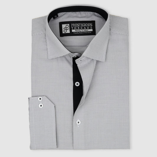 White & Grey Textured