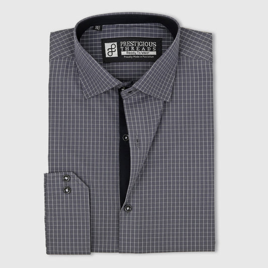 Grey & White Grid Checks