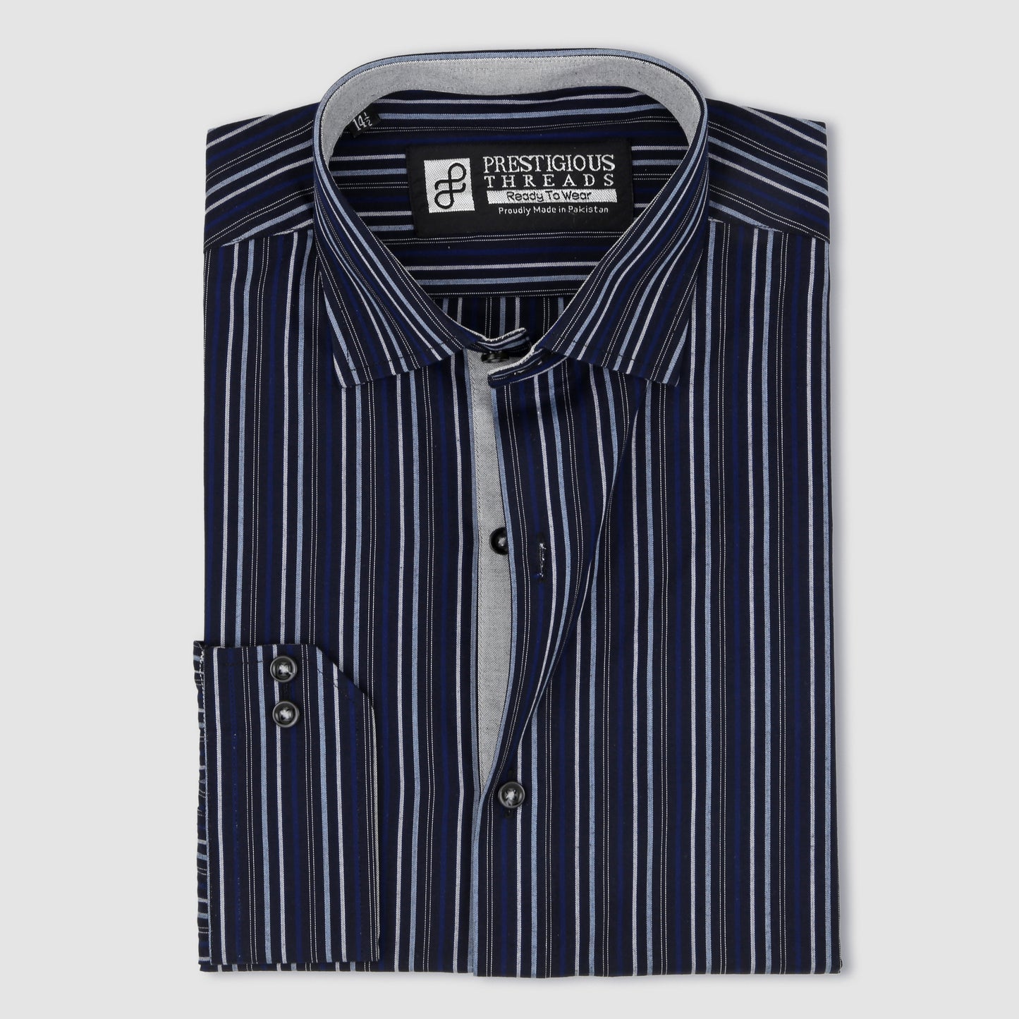 Dark Navy Multi Color Stripes