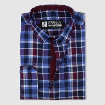 Blue Multi Color Checks