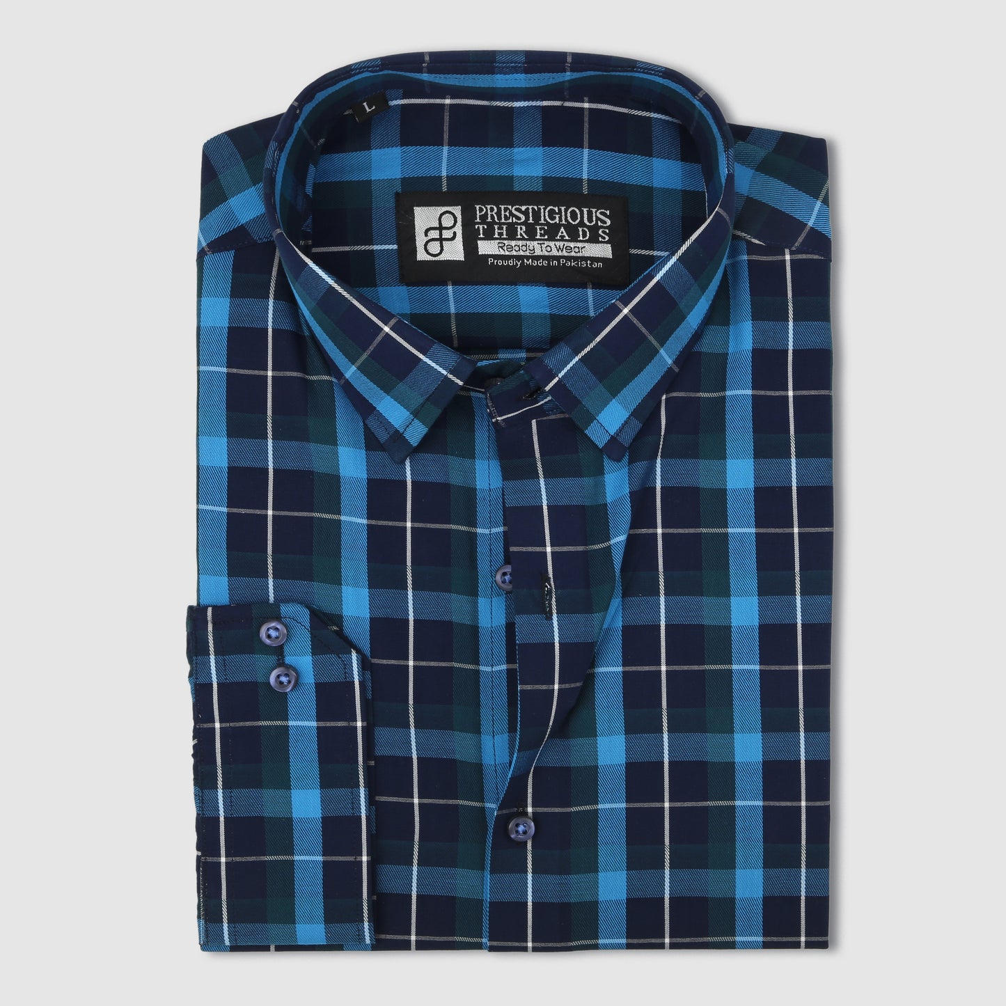 Aqua Blue Plaid Checks