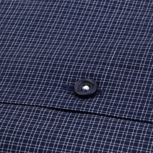 Blue & White Micro Checks