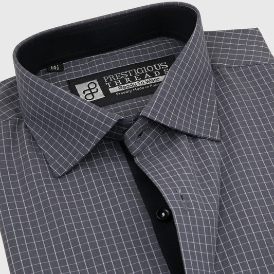 Grey & White Grid Checks