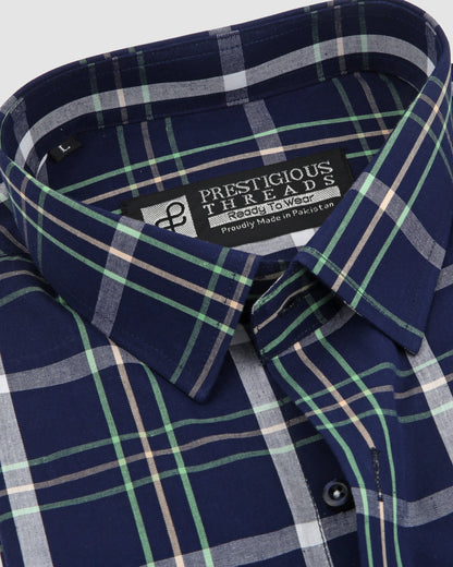 Navy Multi Color Checks