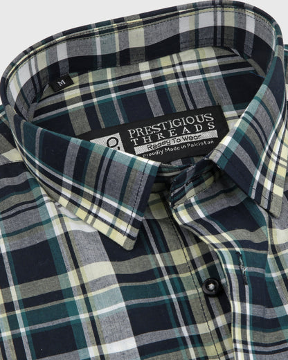 Green Multi Color Checks