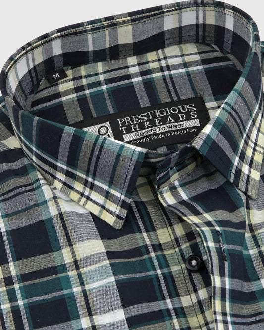 Green Multi Color Checks