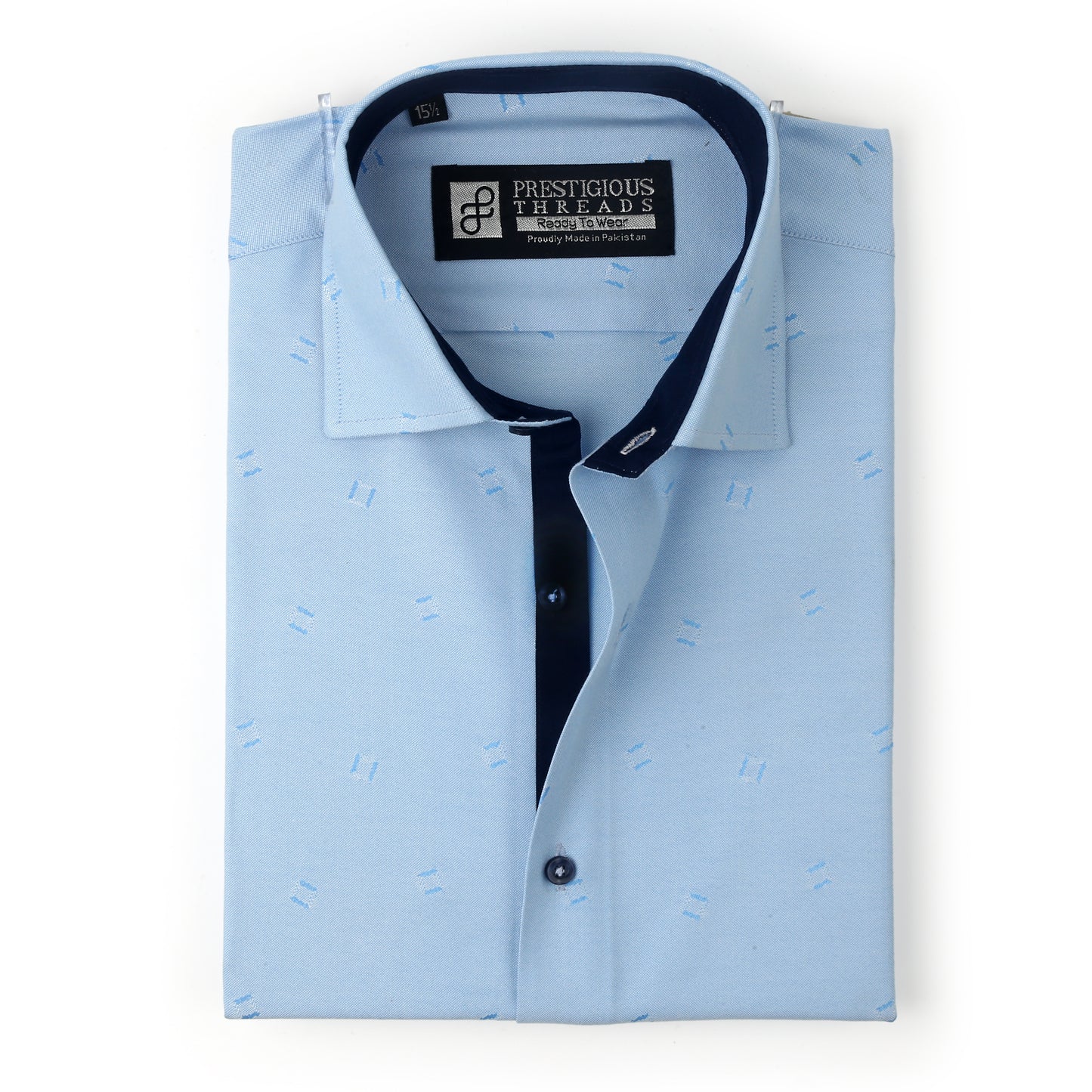 Light Blue Self Textured