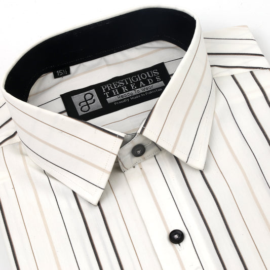 White & Brown Stripes