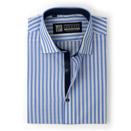 Blue & White Bengal Stripes