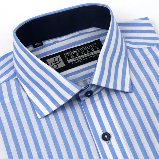 Blue & White Bengal Stripes