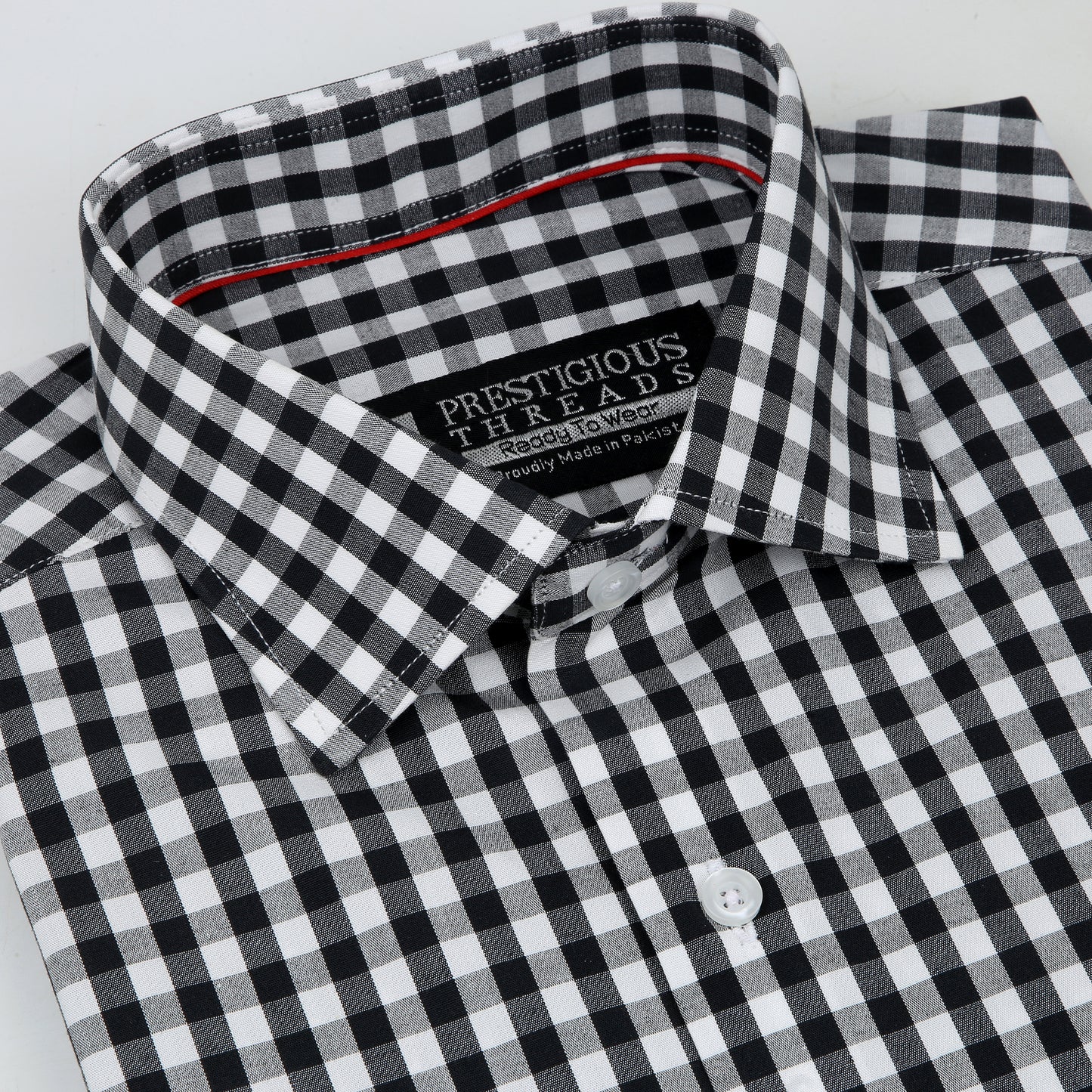 White & Black Gingham Checks