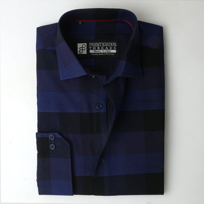 Blue Windowpane Checks