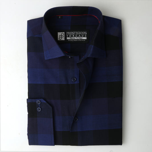 Blue Windowpane Checks