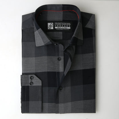 Grey Windowpane Checks