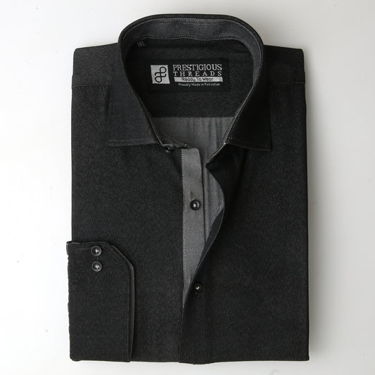 Charcoal Denim in Mercerized Finish