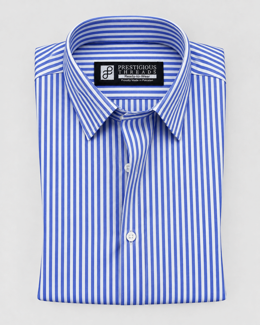 White & Blue Bengal Stripes