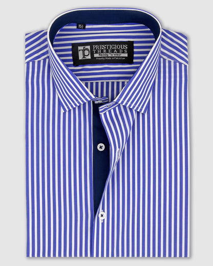 White & Blue Bengal Stripes