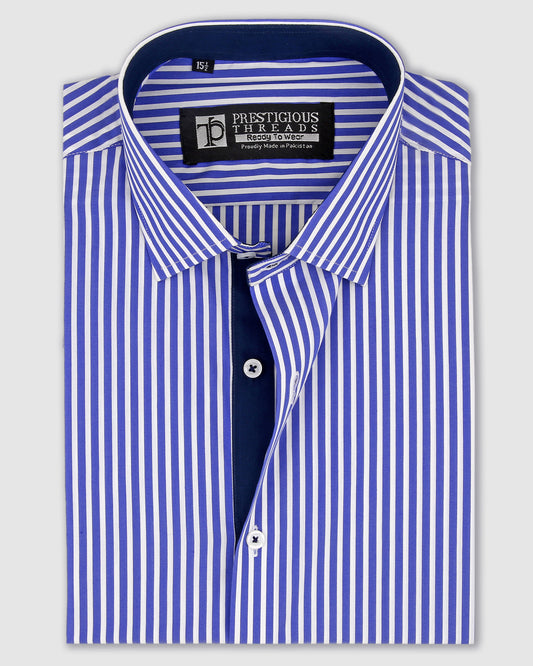 White & Blue Bengal Stripes