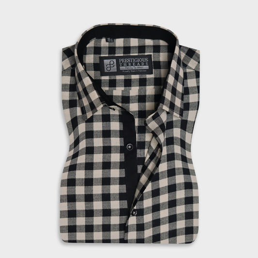 Flannel Coffee Brown Checks