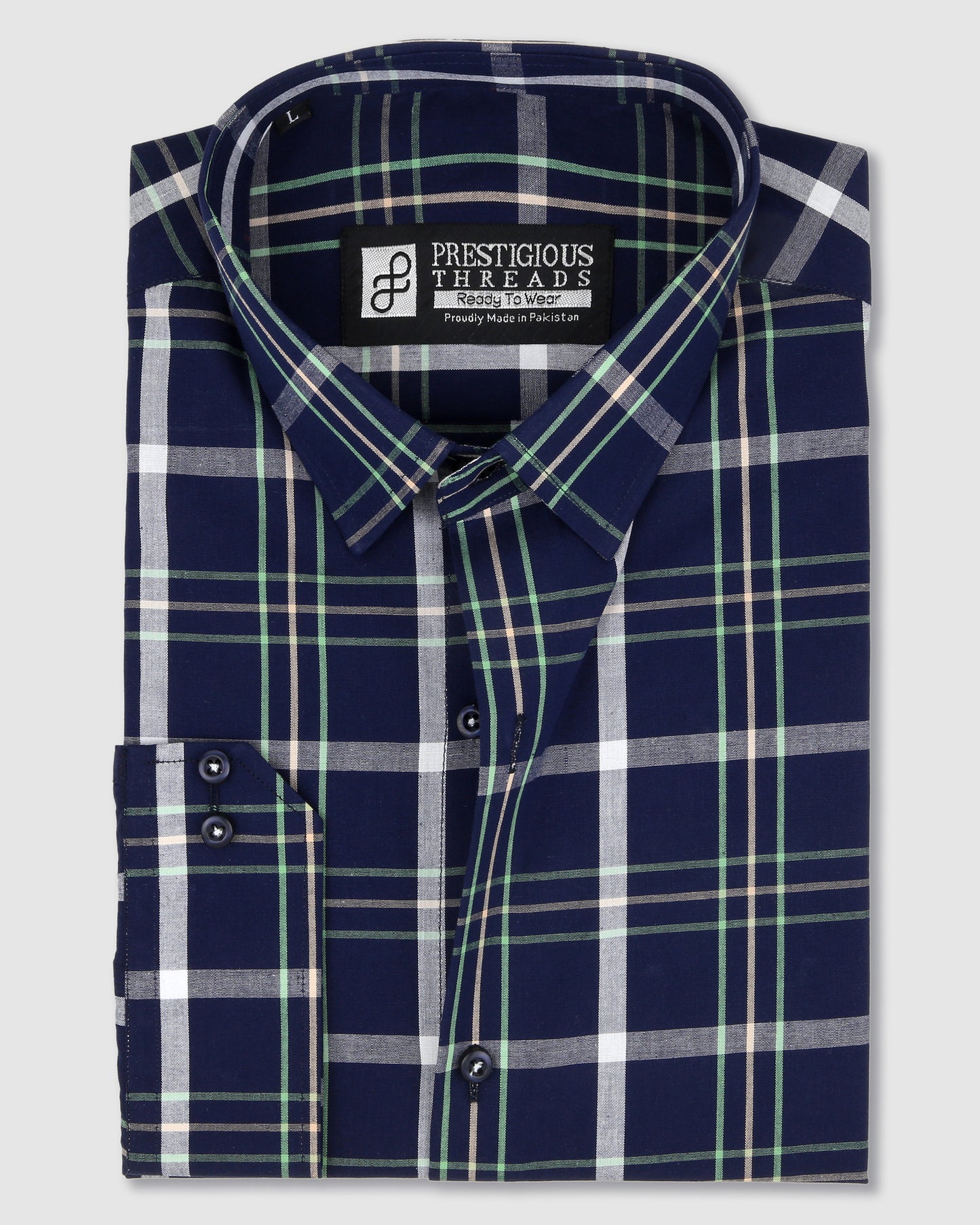 Navy Multi Color Checks