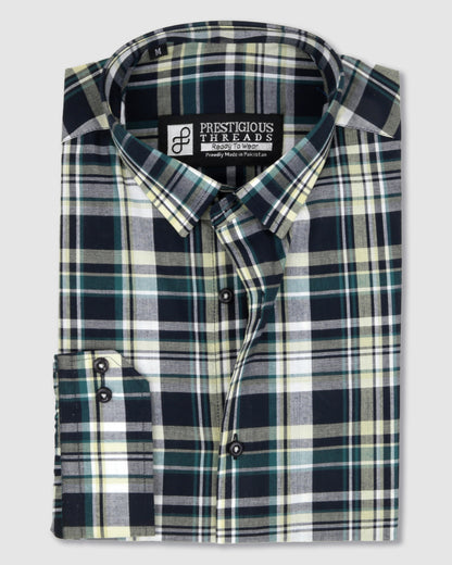 Green Multi Color Checks